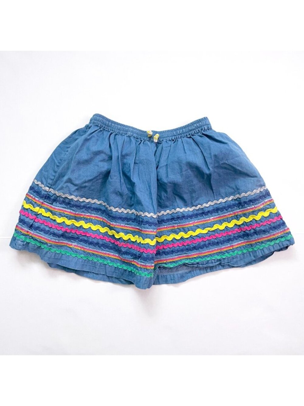 Mini Boden Chambray Ribbon Skirt, Size 11/12